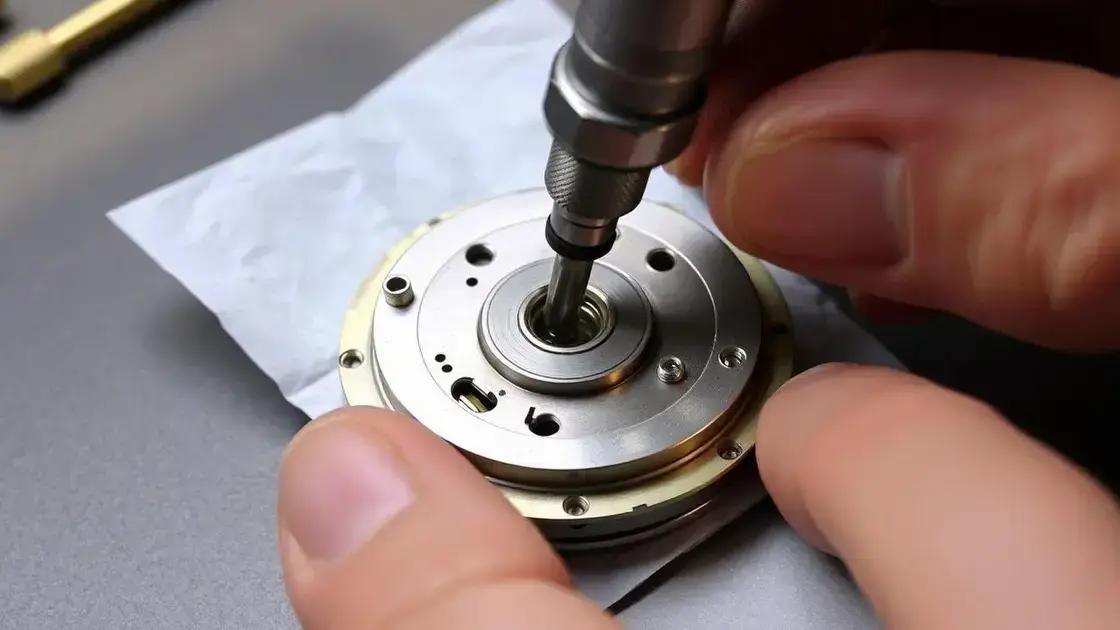  Medindo a folga com sonda: O furo de 0.33mm versus o pivô de 0.30mm confirmando desgaste além do tolerável